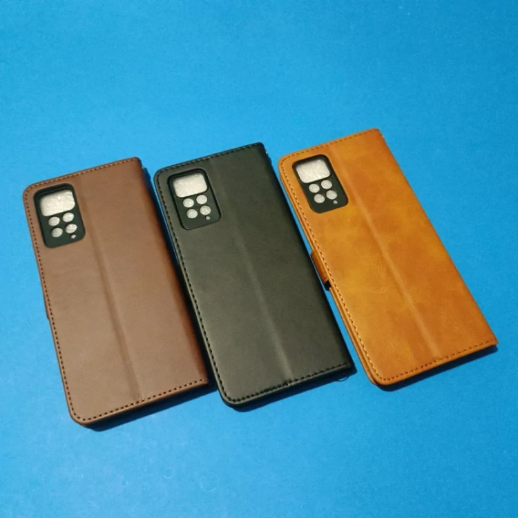 کیف کلاسوری چرمی اورجینال محافظ لنز دار مناسب برای گوشی شیائومی Redmi note11pro - note12pro 4g