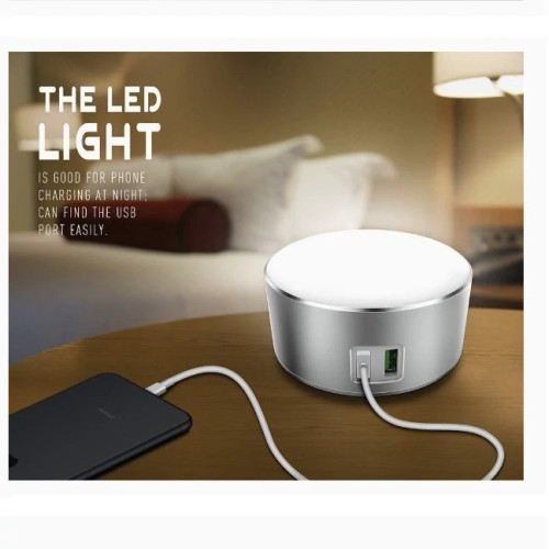 شارژر رومیزی الدینیو مدل A2208 دو پورتusb ال ای دی لامپ لمسی Led lamp مدل 1