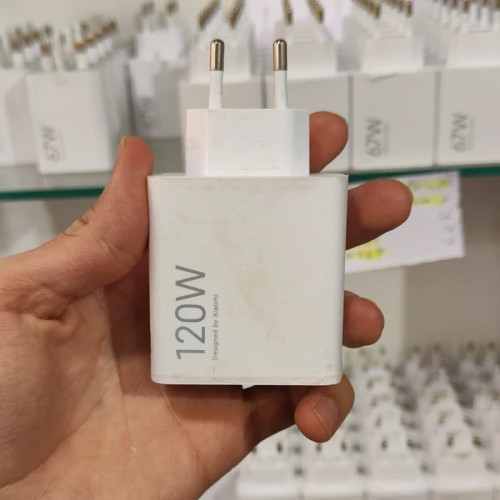 شارژر ،کلگی 120 وات شیائومی سرجعبه پین آسیایی بدون نیاز به تبدیل 3 به 2