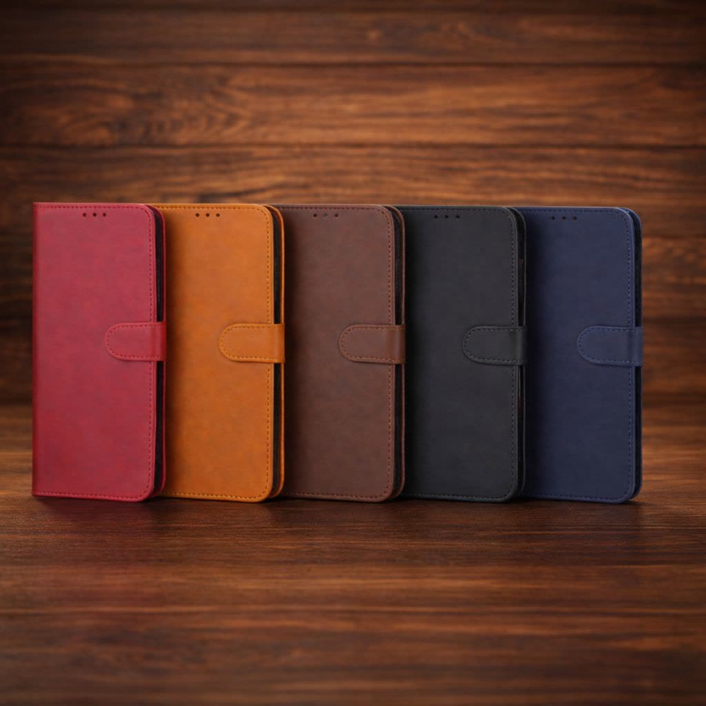 کیف کلاسوری چرمی مگنتی جا کارتی دار مناسب برای گوشی موبایل سامسونگ A26