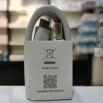 کابل شارژر سرکارتنی شیائومی 6 آمپر / 6A ثانیه شمار بدون افت سرعت مناسب برای گوشی های 67W/90W/120W